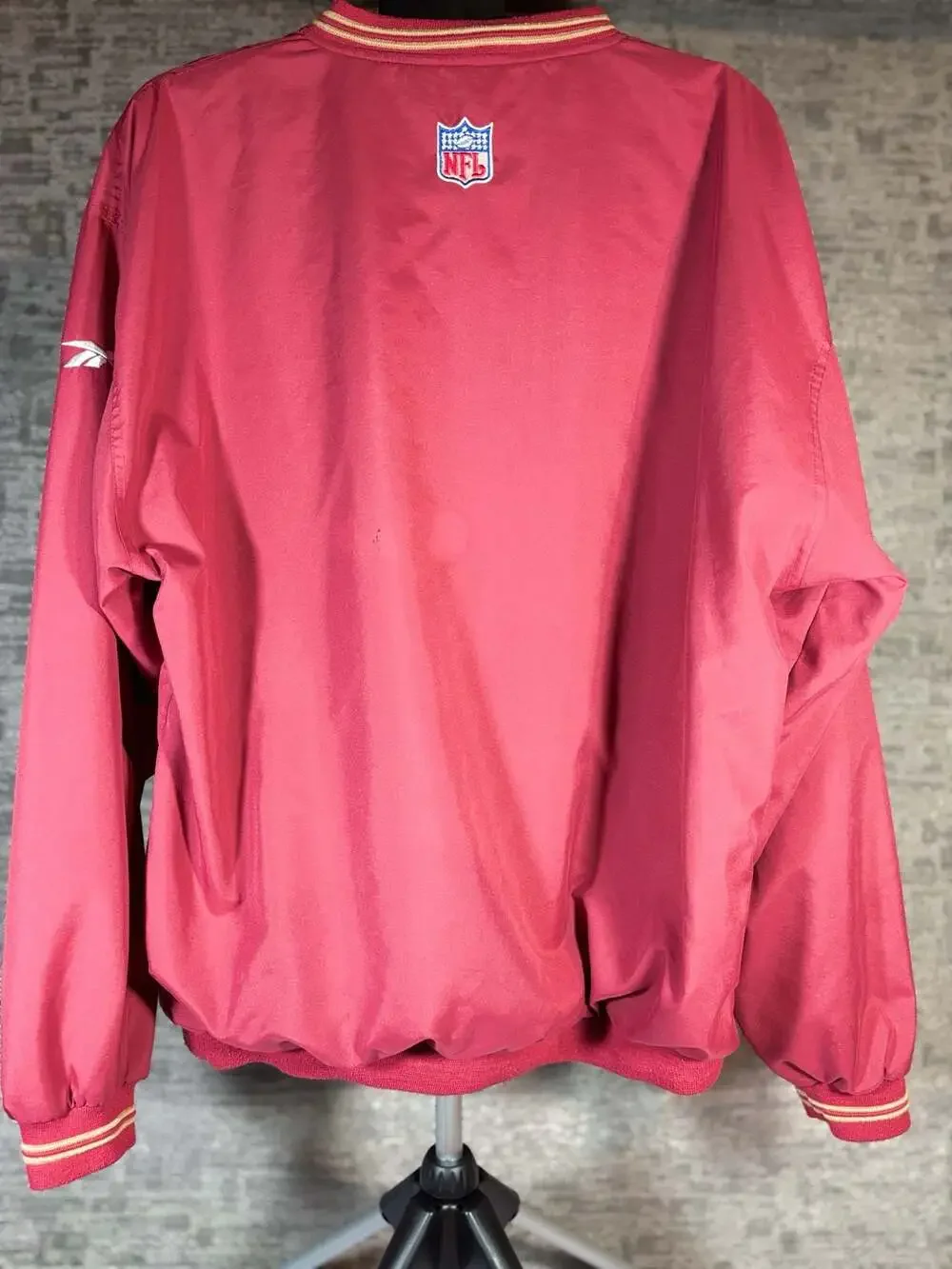 Vintage 90s Reebok San Francisco 49ers Half-Zip Pullover Windbreaker Jacket